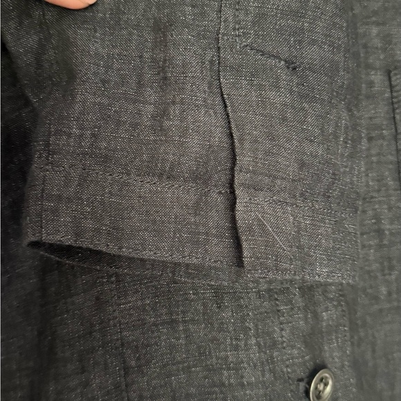 Eileen Fisher Airy Organic Linen Twill Shirt Jacket. Size 2X Gray Button Down - Picture 6 of 10